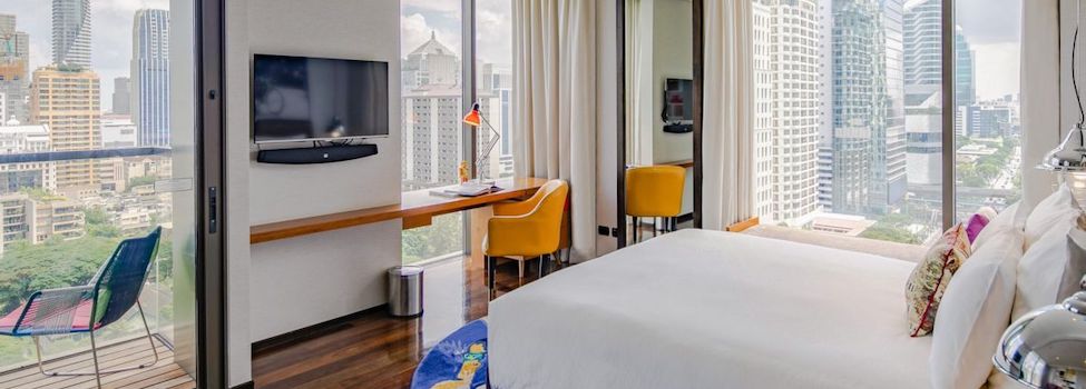 Standard City View Daybed High Floor Room 1802 at the Hotel Indigo Bangkok, Bangkok, Thailand